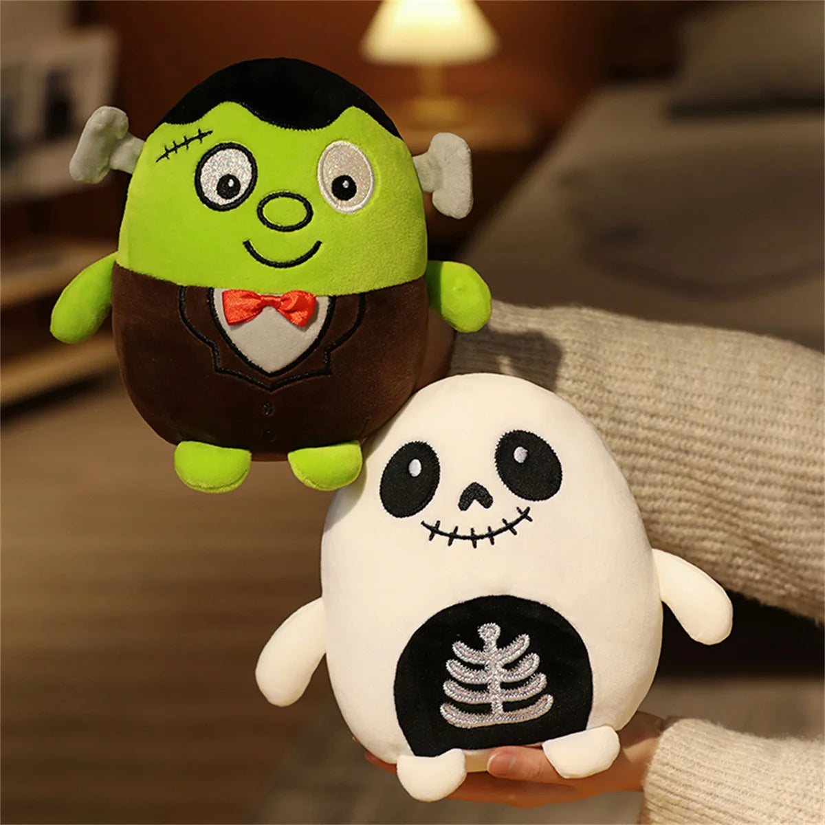 Halloween Party Plush Toys – Cute Stuffed Vampire & Pumpkin Man – Spooky Plush Toys for Halloween Room Decor & Gifts 🎃👻