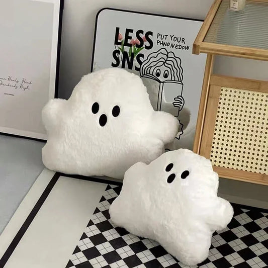 Halloween Ghost Plush Throw Pillow – Soft Stuffed Cushion for Home, Bedroom & Party Decor 🎃👻