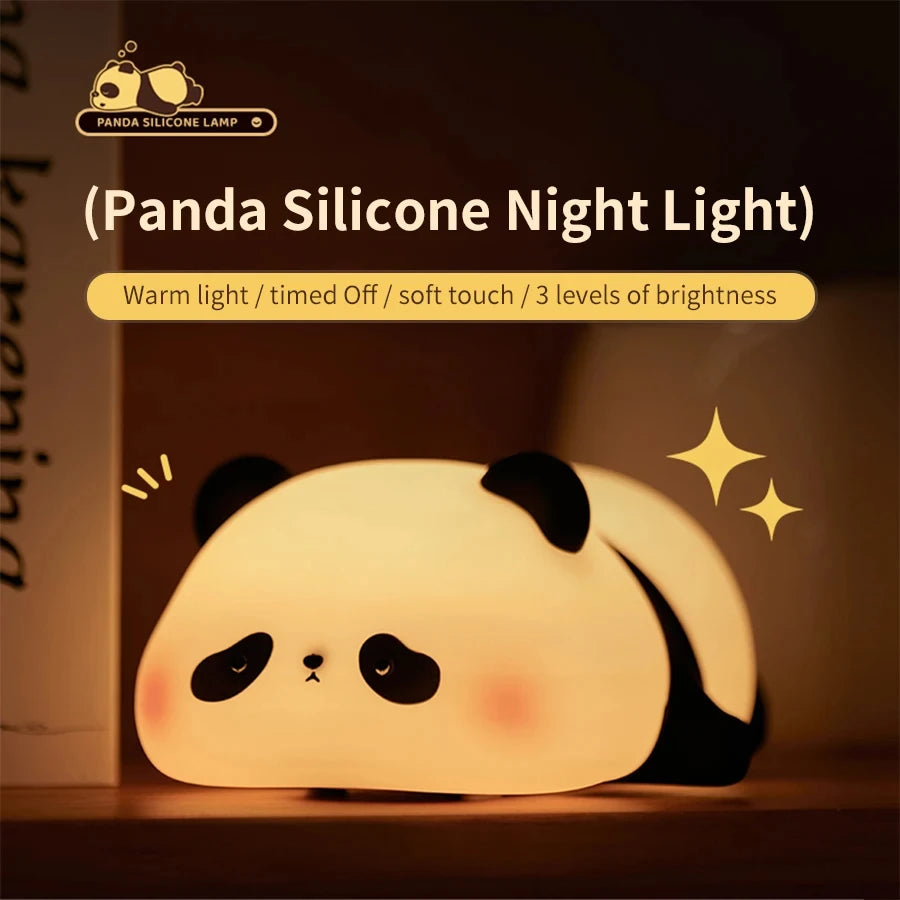 Silicone Ghost & Kiwi Panda LED Night Light – Perfect Birthday Gift & Nursery Lamp for Baby's Room ⭐️🪄🔮