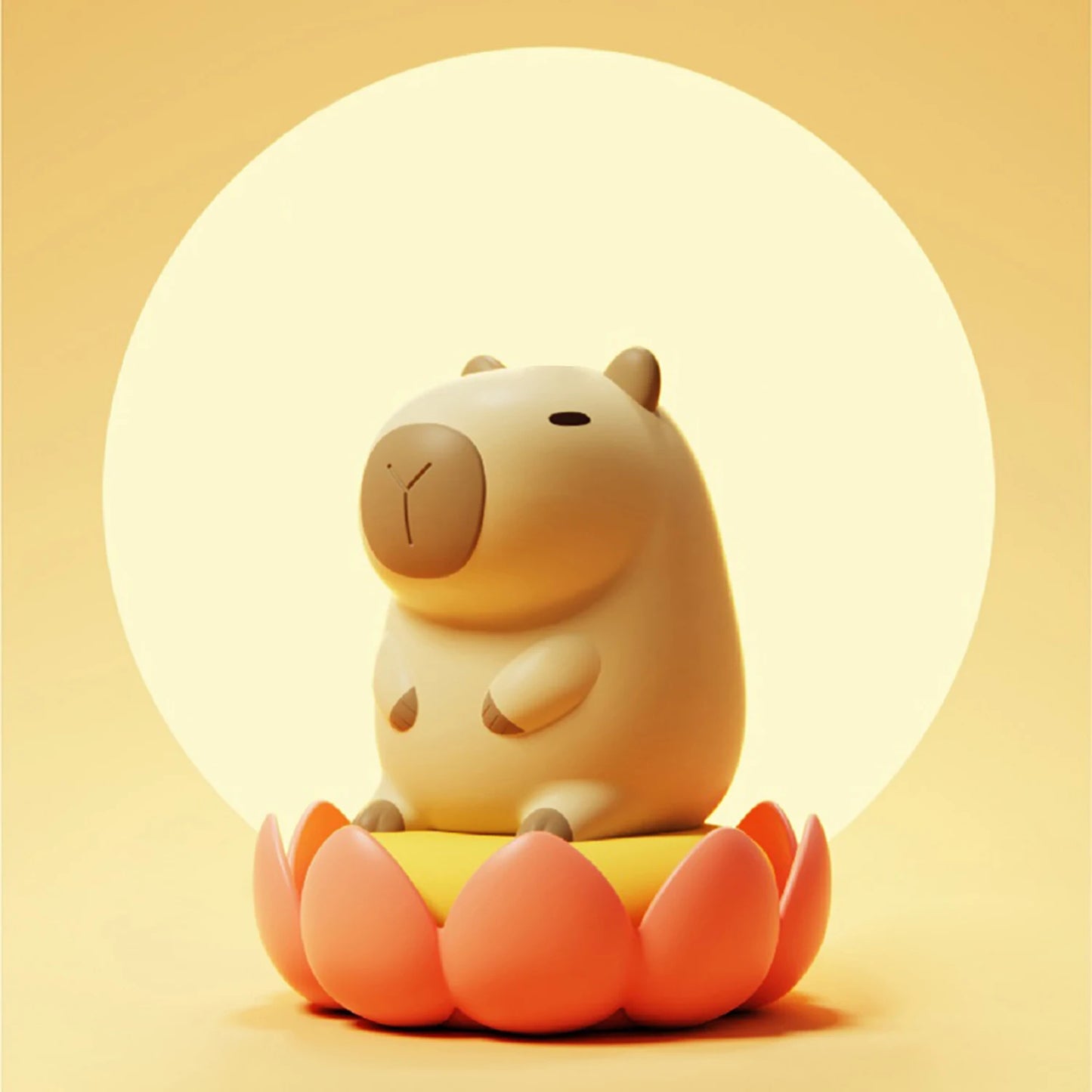 Cute Cartoon Capybara Silicone Night Light – USB Rechargeable Sleep Lamp for Children's Room Decor 🐾🌙